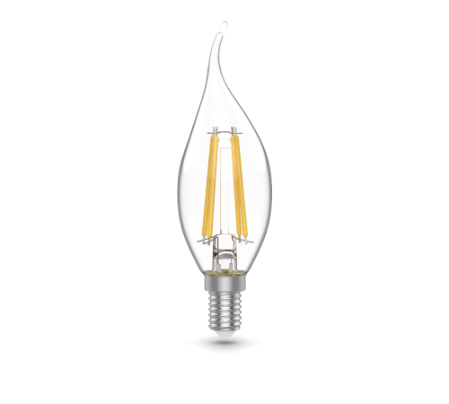 Лампа светодиодная Basic Filament Свеча на ветру 4,5W 420lm 4100К Е14 LED 1/10/50  1041125  Gauss