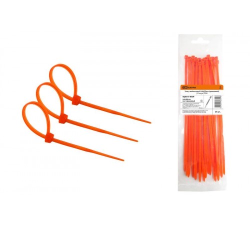 Хомут нейлоновый 4.8х400мм (оранжевый) (25 штук)  SQ0515-0369  TDM