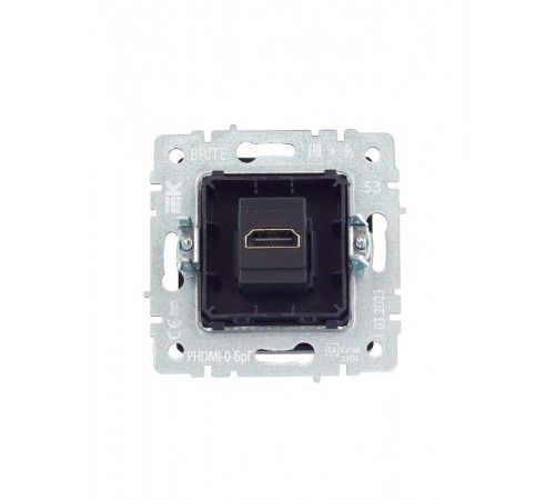 BRITE Розетка HDMI РHDMI-0-БрГ графит   BR-H10-K53  IEK