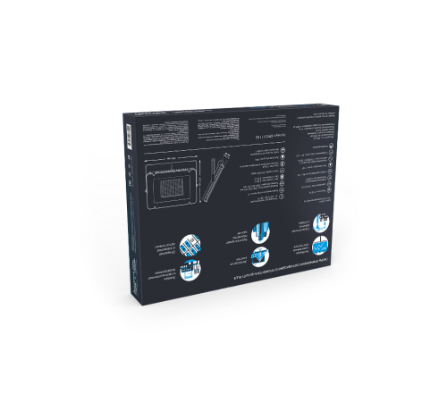 Прожектор светодиодный Qplus 150W 18000lm 6500K 175-265V IP65 графитовый LED 1/4  690511150  Gauss