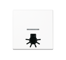 Клавиша с окошком для подсветки и рельефным символом "освещение"; белая  A590L1KOWW  Jung