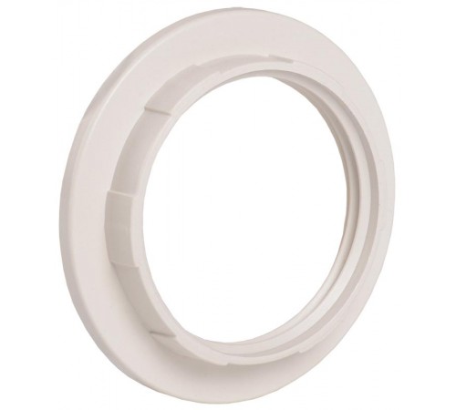 Кольцо к патрону, пластик, Е27, белый, индивидуальный пакет,   EKP10-01-02-K01  IEK