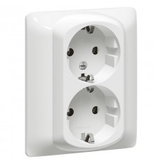 Galea Life Белый Розетка 2х2К+Знем.с.шт  771031  Legrand