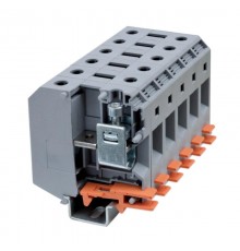 Клемма проходная, винтовой зажим, 2 точки подключения,  240 кв.мм, серая  KRUH-240  DKC