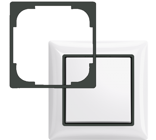 ABB Basic 55 Декоративная вставка Шато (чёрный)  1726-0-0232   2CKA001726A0232  ABB