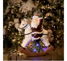 Керамическая фигурка "Дед Мороз на коне" 35х15х39.8 см  505-012  NEON-NIGHT