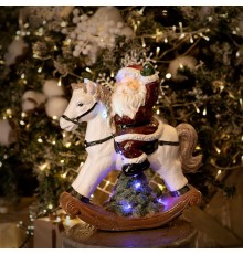 Керамическая фигурка "Дед Мороз на коне" 35х15х39.8 см  505-012  NEON-NIGHT