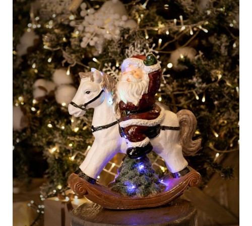 Керамическая фигурка "Дед Мороз на коне" 35х15х39.8 см  505-012  NEON-NIGHT