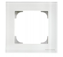 Рамка 1-постовая, серия SKY, цвет стекло белое2CLA857100A3001 ABB