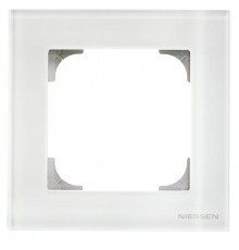 Рамка 1-постовая, серия SKY, цвет стекло белое2CLA857100A3001 ABB