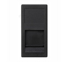 Simon Connect Адаптер универсальный узкий на 1 RJ45 коннектор, 1/2 К45, с защит.шторк., графит  KA76-14  Simon