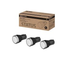 STATUS Лампа сигнальная AD-22DS, LED, d22 мм, 24-440 В AC/DC, белый  SQ0702-0096  TDM