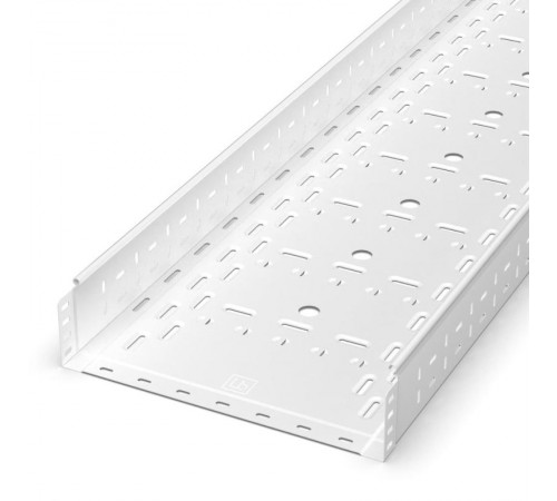 Лоток перфорированный Стандарт 400х100х3000 (1,0 мм) RAL 9003 (6 м/уп)  PR16.10332  Промрукав