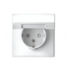 ArtGallery Белый Розетка с заземлением, со шторками, с крышкой, 16А, IP20, механизм  GAL000146  SE