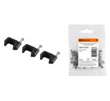 Скоба 10мм плоская пластиковая (черная) (50шт)  SQ0513-0035  TDM
