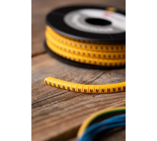 Маркер-кабельный 2,5кв.мм "N" (1000шт.) (ЕС-1) EKF PROxima  plc-KM-2.5-N  EKF