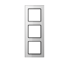 Рамка для вертикальной и горизонтальной установки, 3 поста; стекло; белый; A CREATION  AC583GLWW  Jung