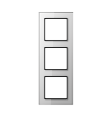 Рамка для вертикальной и горизонтальной установки, 3 поста; стекло; белый; A CREATION  AC583GLWW  Jung