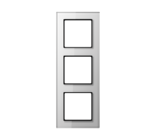 Рамка для вертикальной и горизонтальной установки, 3 поста; стекло; белый; A CREATION  AC583GLWW  Jung