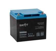 SKAT SB 1240 АКБ свинцово-кислотная тип AGM 12V 40Ач Iзар.12А, клеммы под болт М6  2538  Бастион