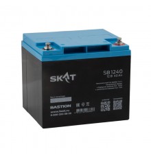 SKAT SB 1240 АКБ свинцово-кислотная тип AGM 12V 40Ач Iзар.12А, клеммы под болт М6  2538  Бастион