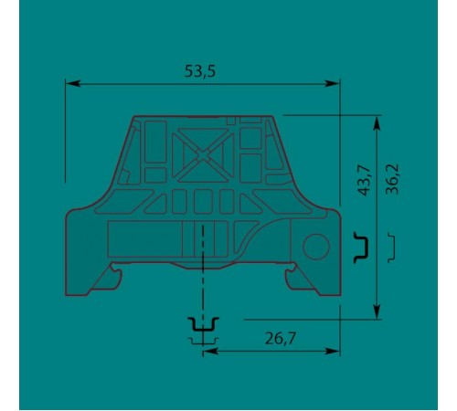 Фиксатор ВАМ4 Торц. для рейки DIN3 универсальный  1SNK900001R0000  TE