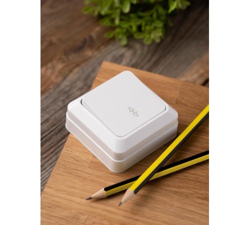 Рим Выключатель проходной 1-клавишный 10А белый EKF  ENV10-025-10  EKF