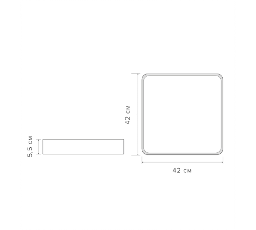 Светильник светодиодный бытовой PPB Sсandic-S 54w 4000K GR IP20 420*430*50  .5037274  JAZZWAY