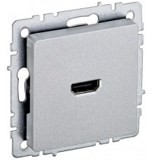 BRITE Розетка HDMI РHDMI-0-БрА алюминий   BR-H10-K47  IEK