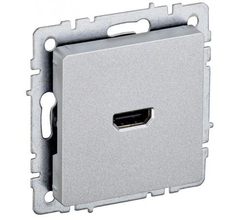 BRITE Розетка HDMI РHDMI-0-БрА алюминий   BR-H10-K47  IEK