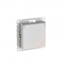 AtlasDesign Жемчуг Розетка с заземлением со шторками с крышкой, 16А, IP20,механизм, быстрозажимные клеммы  ATN000446S  SE