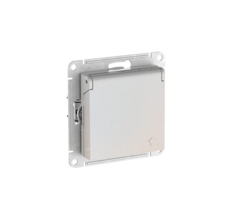 AtlasDesign Жемчуг Розетка с заземлением со шторками с крышкой, 16А, IP20,механизм, быстрозажимные клеммы  ATN000446S  SE