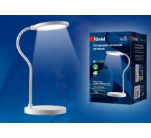 Светильник настольный TLD-553 White/LED/400Lm/4500K/Dimmer/USB 6W акк 1200mAh сенсор Белый  UL-00003338  Uniel