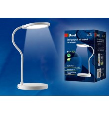 Светильник настольный TLD-553 White/LED/400Lm/4500K/Dimmer/USB 6W акк 1200mAh сенсор Белый  UL-00003338  Uniel