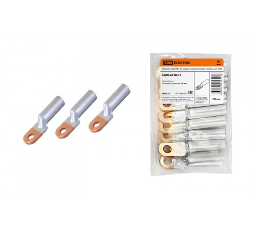 Наконечник DTL-10 медно-алюминиевый кабельный   SQ0528-0001  TDM