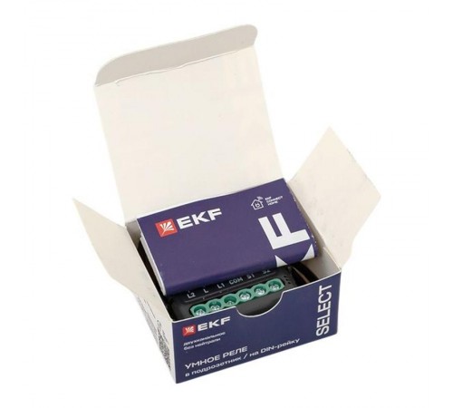 Умное реле в подрозетник 2-канальное без нейтрали Zigbee EKF Connect Select  ssh-2g-zb-nn  EKF