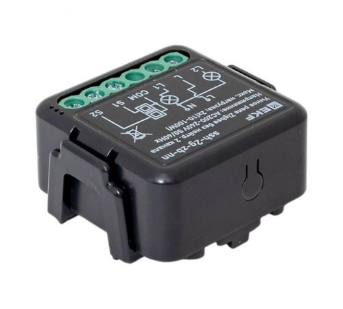 Умное реле в подрозетник 2-канальное без нейтрали Zigbee EKF Connect Select  ssh-2g-zb-nn  EKF
