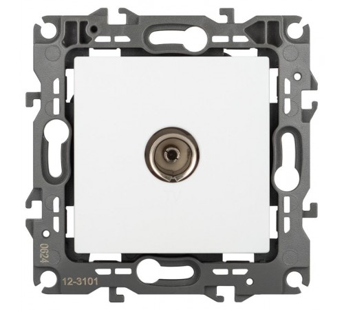 Розетка ЭРА Серия 12 12-3101-01М TV одиночная, белый матовый   Б0065711  ЭРА