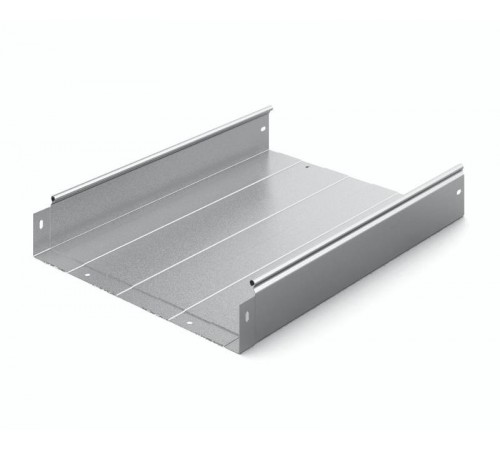 Металлический лоток неперфорированный 400х80х3000, толщ. 1,0 мм, гор. цинк, 313480  ЛНМЗТ-400х80х3000-1,0-ГЦ   Ostec