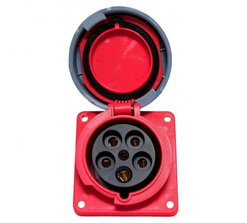 Розетка стационарная внутренняя угловая 4452 3Р+РЕ+N 125А 380В IP67 EKF PROxima  ps-4452-125-380  EKF