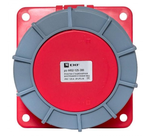 Розетка стационарная внутренняя угловая 4452 3Р+РЕ+N 125А 380В IP67 EKF PROxima  ps-4452-125-380  EKF
