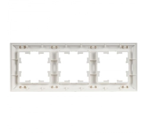 BRITE Рамка 3-местная РУ-3-БрАБ арктический белый/белый   BR-M32-12-K91  IEK