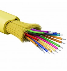 Кабель волоконно-оптический, распределительный, арамидные упрочняющиенити, для внутренней прокладки, нг(A)-HFLTx, 16 ОВ, категорияOS2(G.652.D) плотный