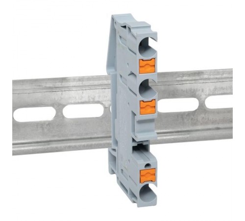 Клеммная колодка пружинная 6 Push-in 3 вывода серая PIT-6-3  EKF