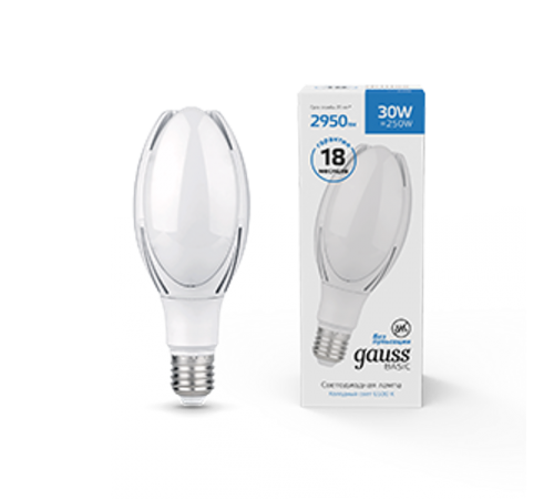 Лампа светодиодная промышленная Basic BT100 AC180-240V 30W 2950lm 6500K E40 LED 1/20  11834332  Gauss