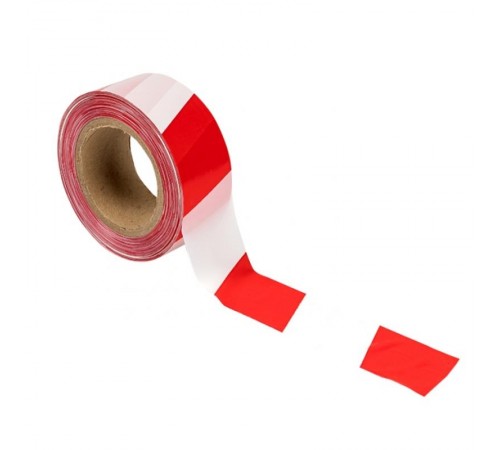 Лента оградительная ЛО "Красно-белая" 50х250 Basic  lo-50x250-bas  EKF