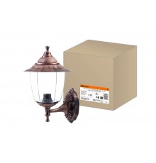 Светильник садово-парковый Прага Эл-11-71М 60 Вт Е27 настенный вверх медь, прозрачный плафон TDM  SQ0330-0524  TDM