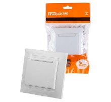 Розетка 2П+З 16А 250В IP44 с крышкой белая "Лама"  SQ1815-0026  TDM