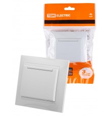 Розетка 2П+З 16А 250В IP44 с крышкой белая "Лама"  SQ1815-0026  TDM