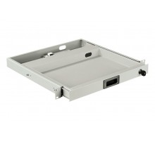 Полка клавиатурная WZ-SB78-00-04-011 1U, без клавиатуры (внутренние размеры: 378 х 262 х 36 мм), цвет серый (RAL 7035) (SZB-78-00-00/4)  11273  Zpas